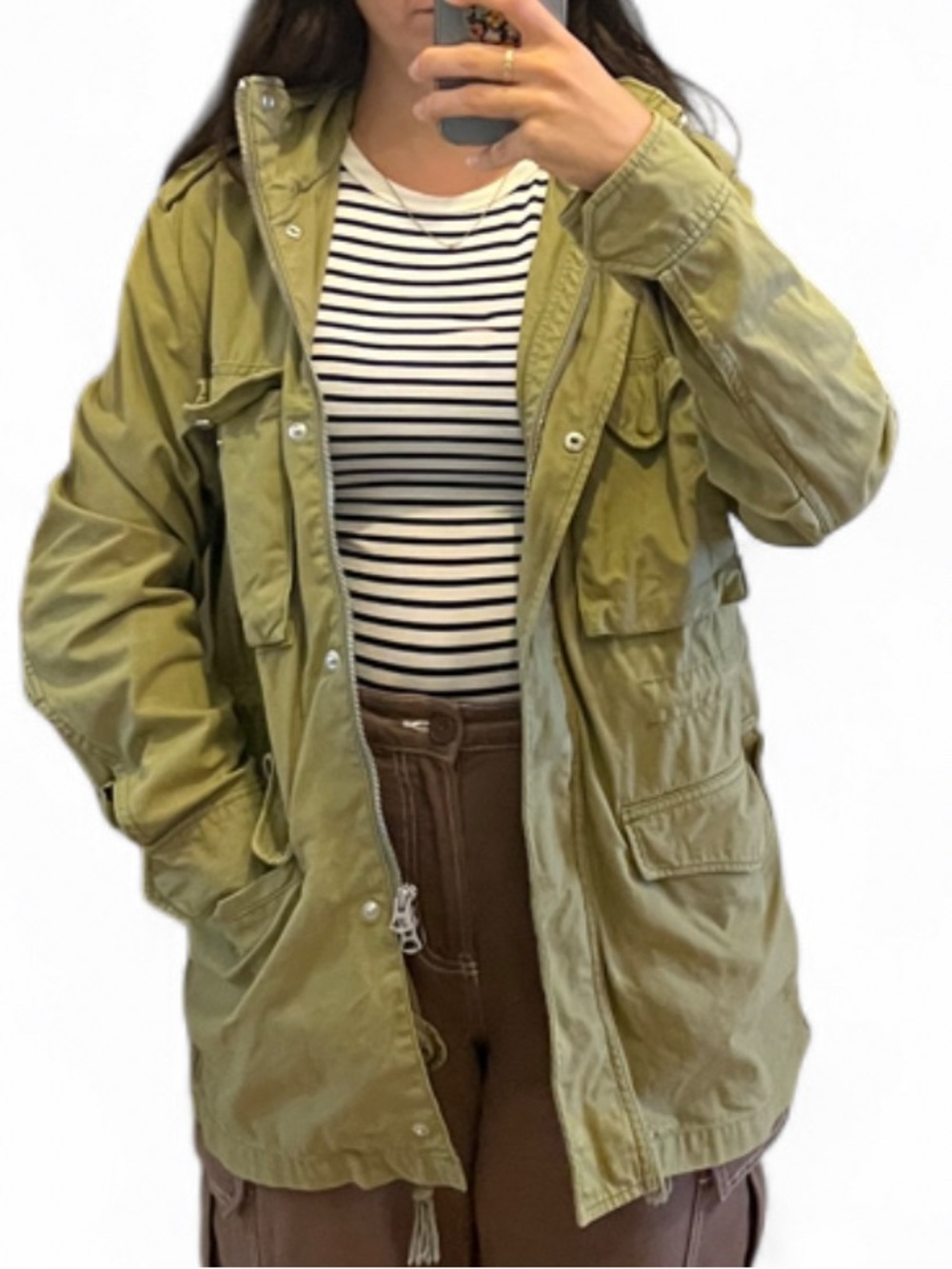 rag & bone Army Green Utility Field Jacket Oversized Women’s Small